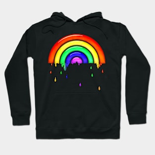 glassy retro rainbow Hoodie